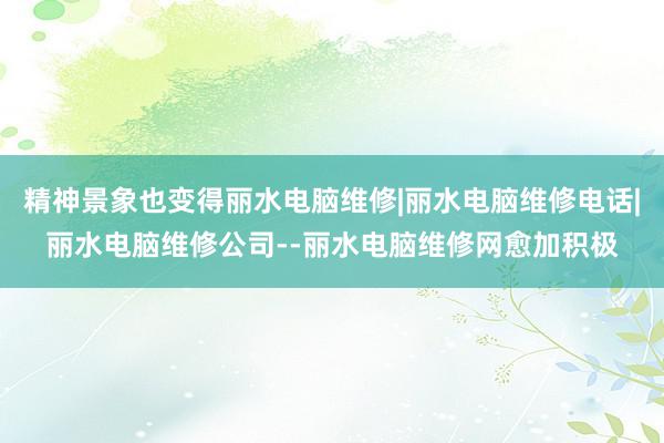 精神景象也变得丽水电脑维修|丽水电脑维修电话|丽水电脑维修公司--丽水电脑维修网愈加积极